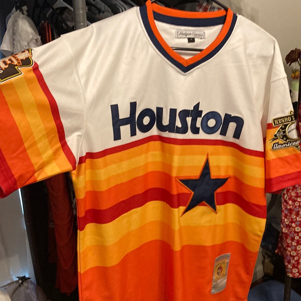 Houston Astros shirt, orange